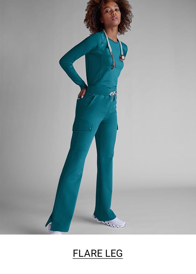 Flare Leg Scrub Pants