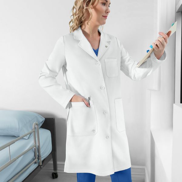 white lab coat