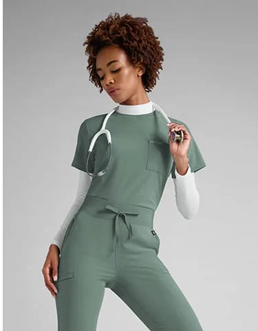 Hypothesis Base Crew Neck Tuck In Scrub Top