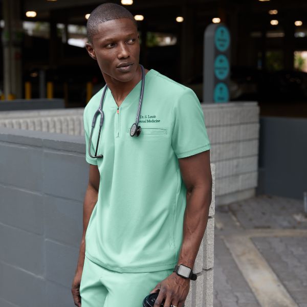 green scrubs for men