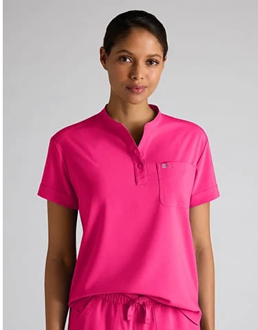 Easy Stretch Henley Scrub Top