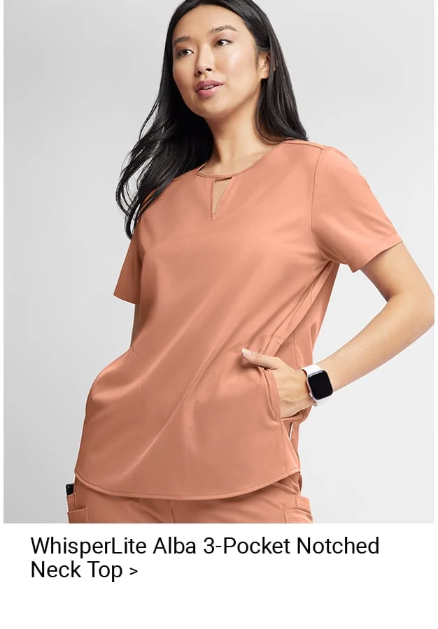 WhisperLite Alba Scrub Top 