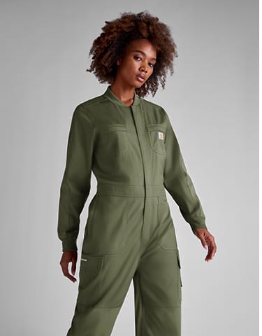 Carhartt FLD & RSCU Women’s Collar Zip Front Ripstop Scrub Coverall