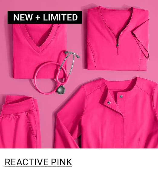 Reactive Pink Color Scrubs