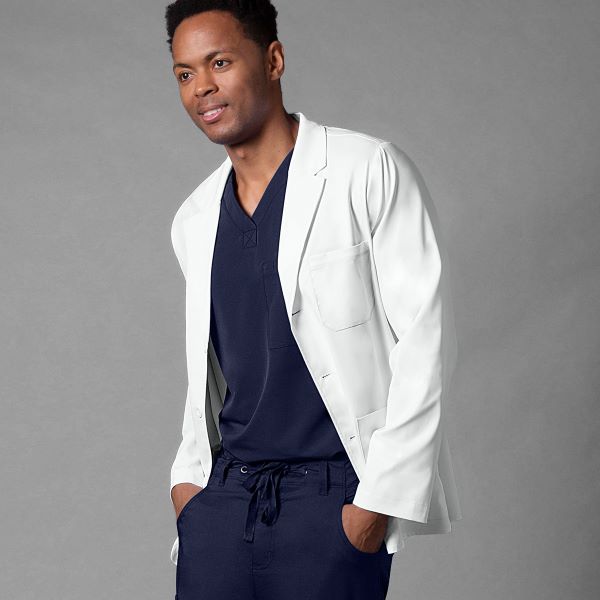 white lab coat