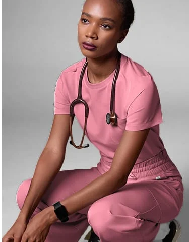 ReSurge Citrine Crew Neck Tuck-In Scrub Tops
