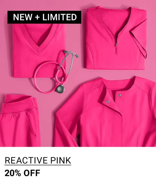 Reactive Pink Color Scrubs