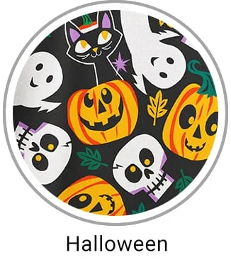 Halloween Print Scrubs 