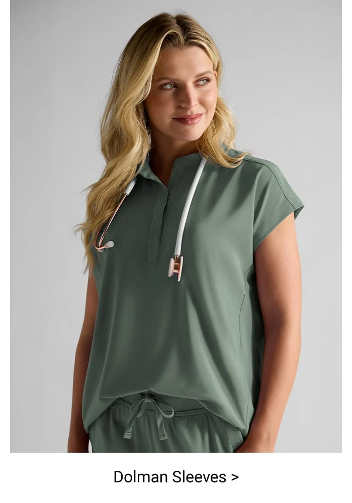 Women&rsquo;s Dolman Sleeve Scrub Tops 