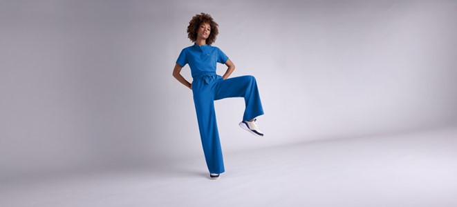 wide leg scrub pants