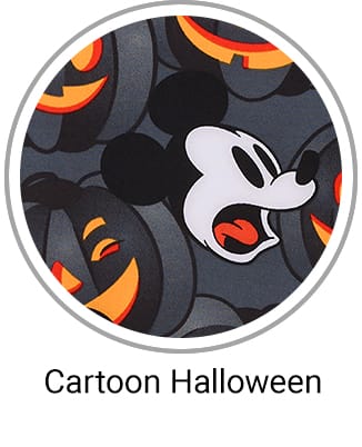 Cartoon Halloween Print Scrubs