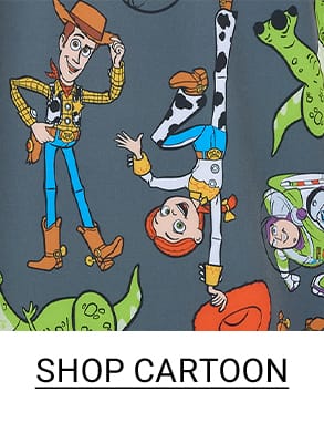 Cartoon Print Scrubs