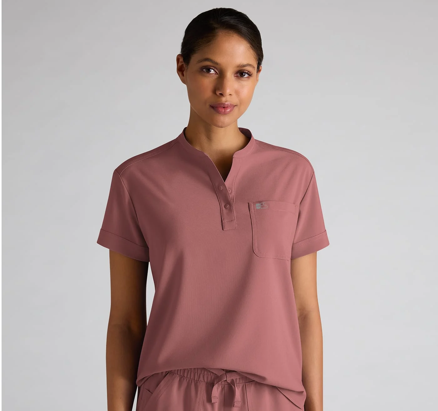 Easy Stretch Bella Henley Scrub Top