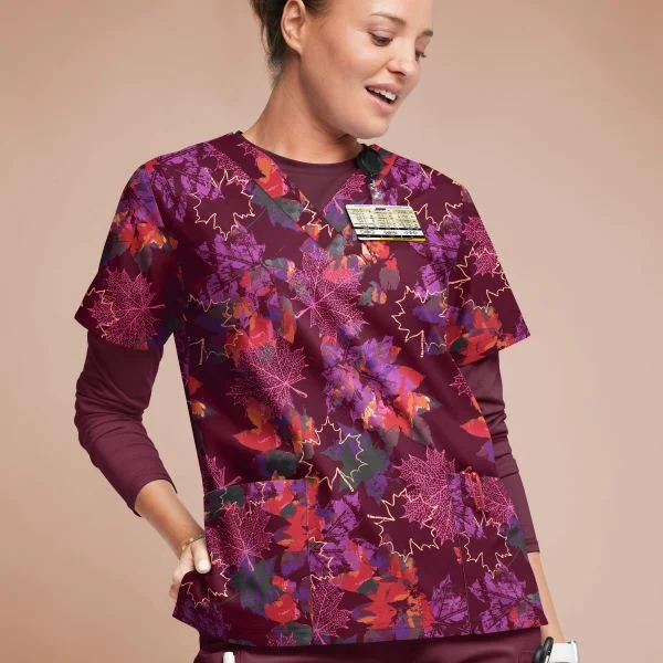 fall print scrubs