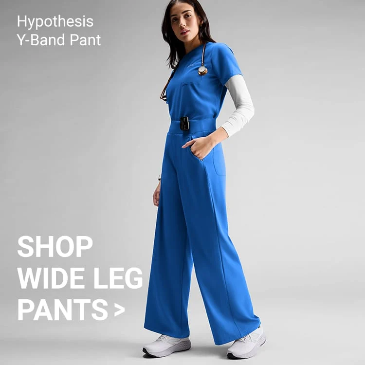 Wide Leg Scrub Pants