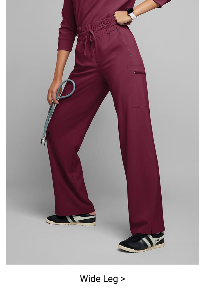 Wide Leg Scrub Pants