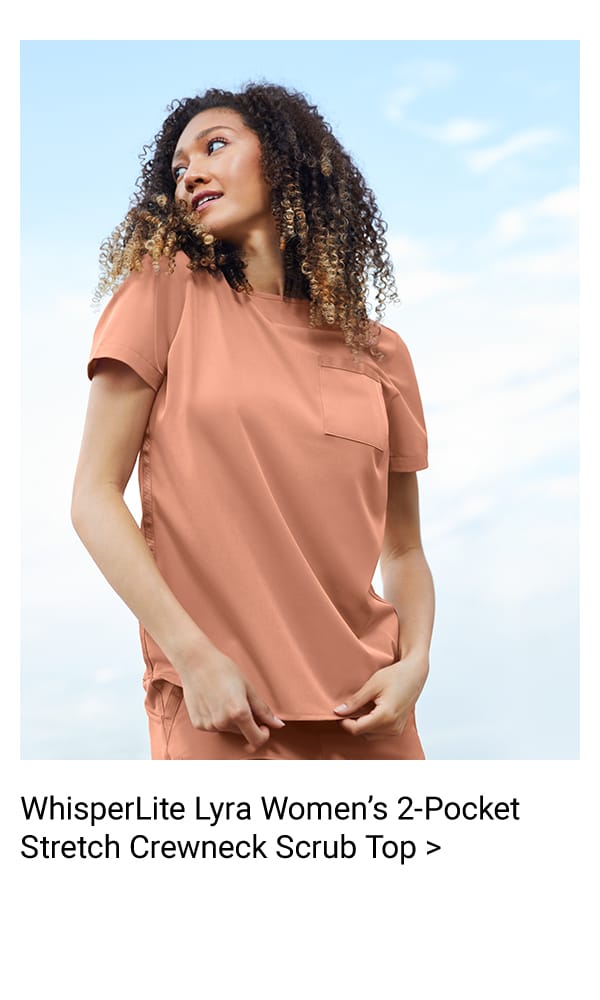 WhisperLite Lyra 2-Pocket Scrub Top