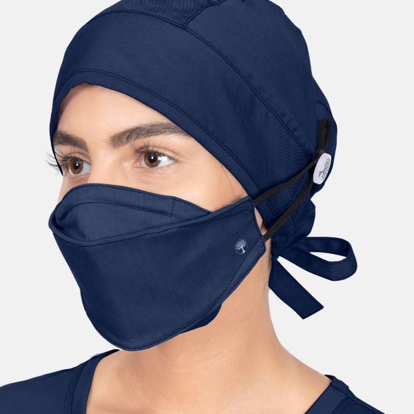face mask and scrub cap