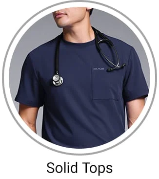 Men’s Solid Scrub Tops 
