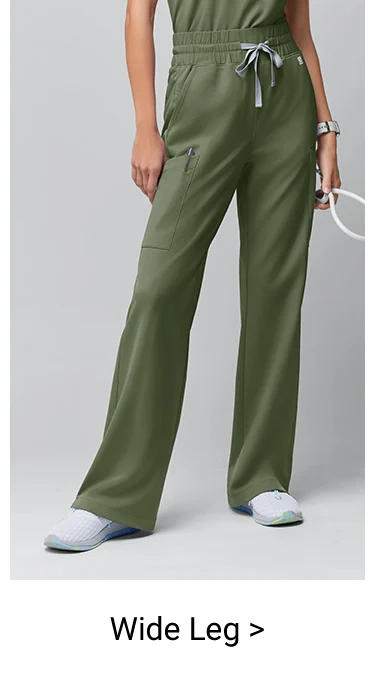 Wide Leg Scrub Pants