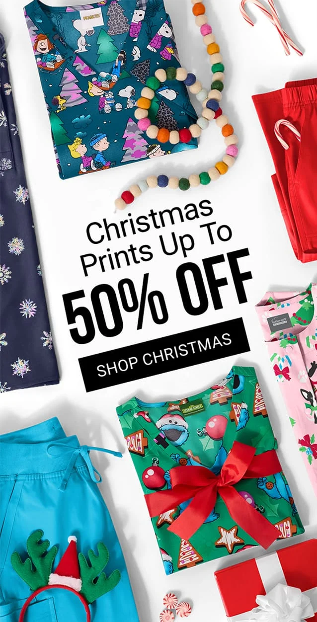 Christmas Print Scrubs 