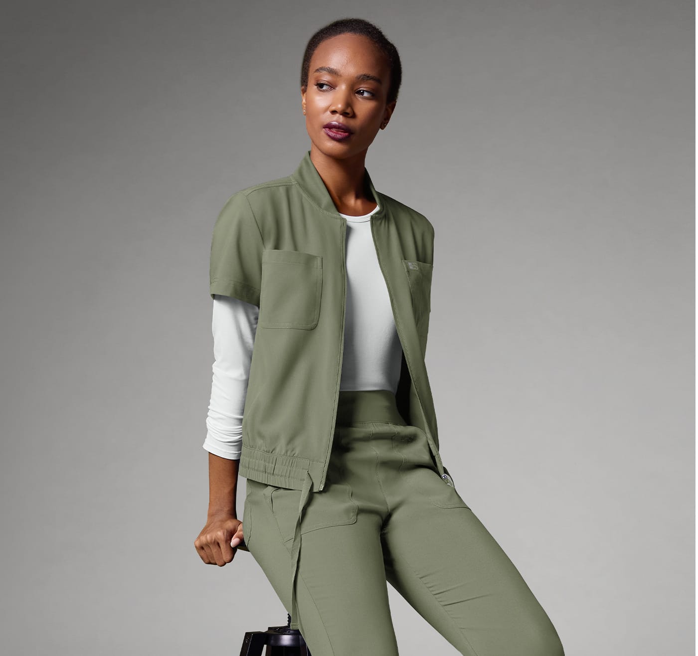 Easy Stretch Nika Zip Front Jacket