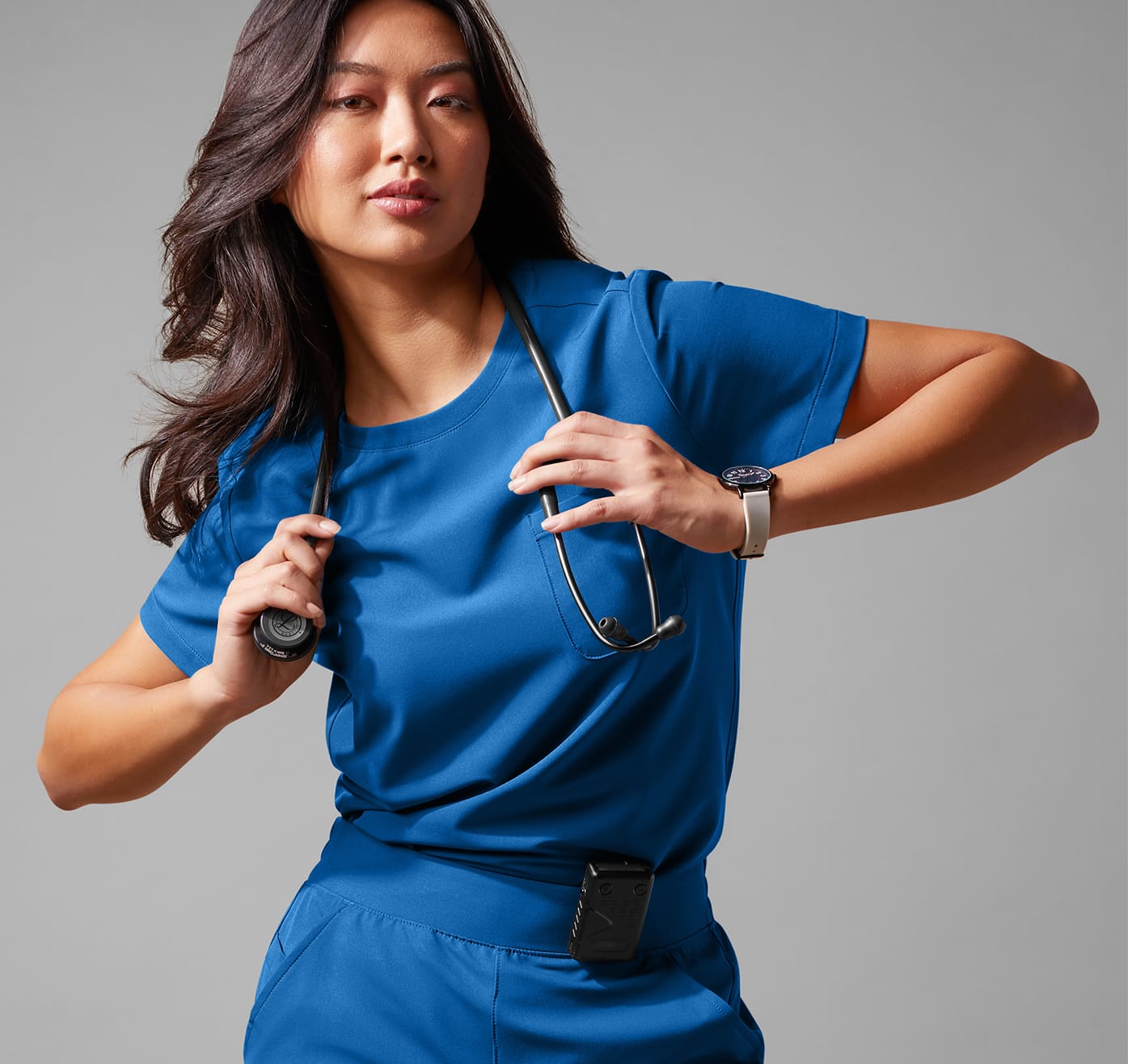 ReSurge Citrine Crew Neck Tuck In Scrub Top