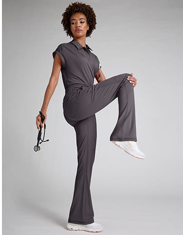 Grey’s Anatomy by Barco Knit Stretch Fit & Flare Cargo Scrub Pants