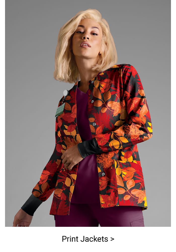 Women’s Print Scrub Jackets 