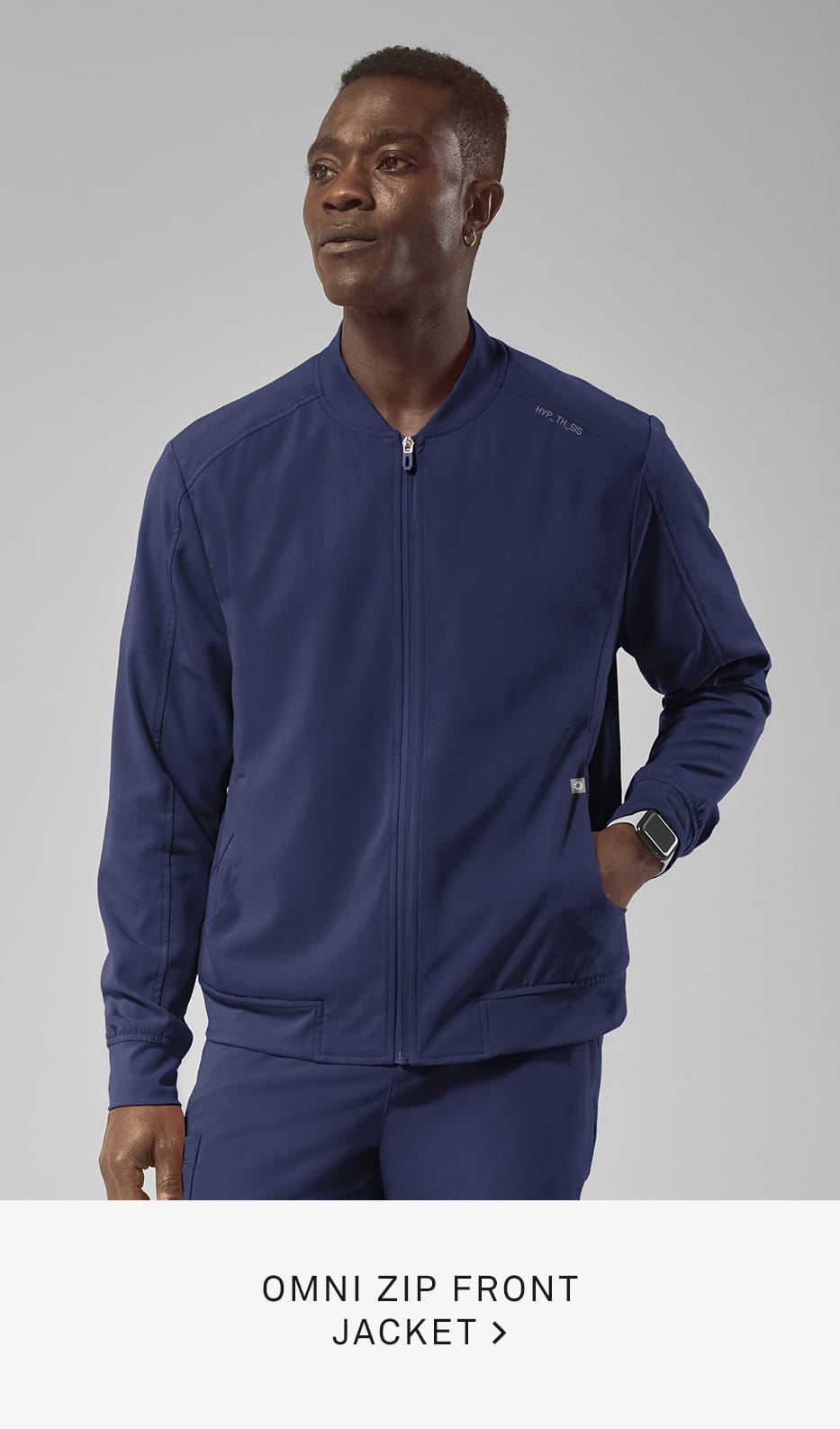 Omni Zip Front Scrub Jacket 