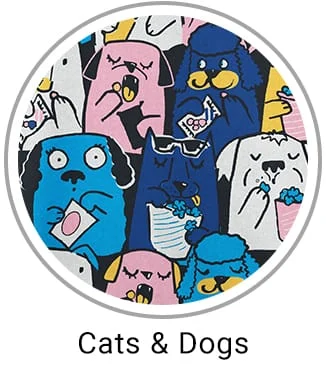 Cats and Dogs Print Scrubs