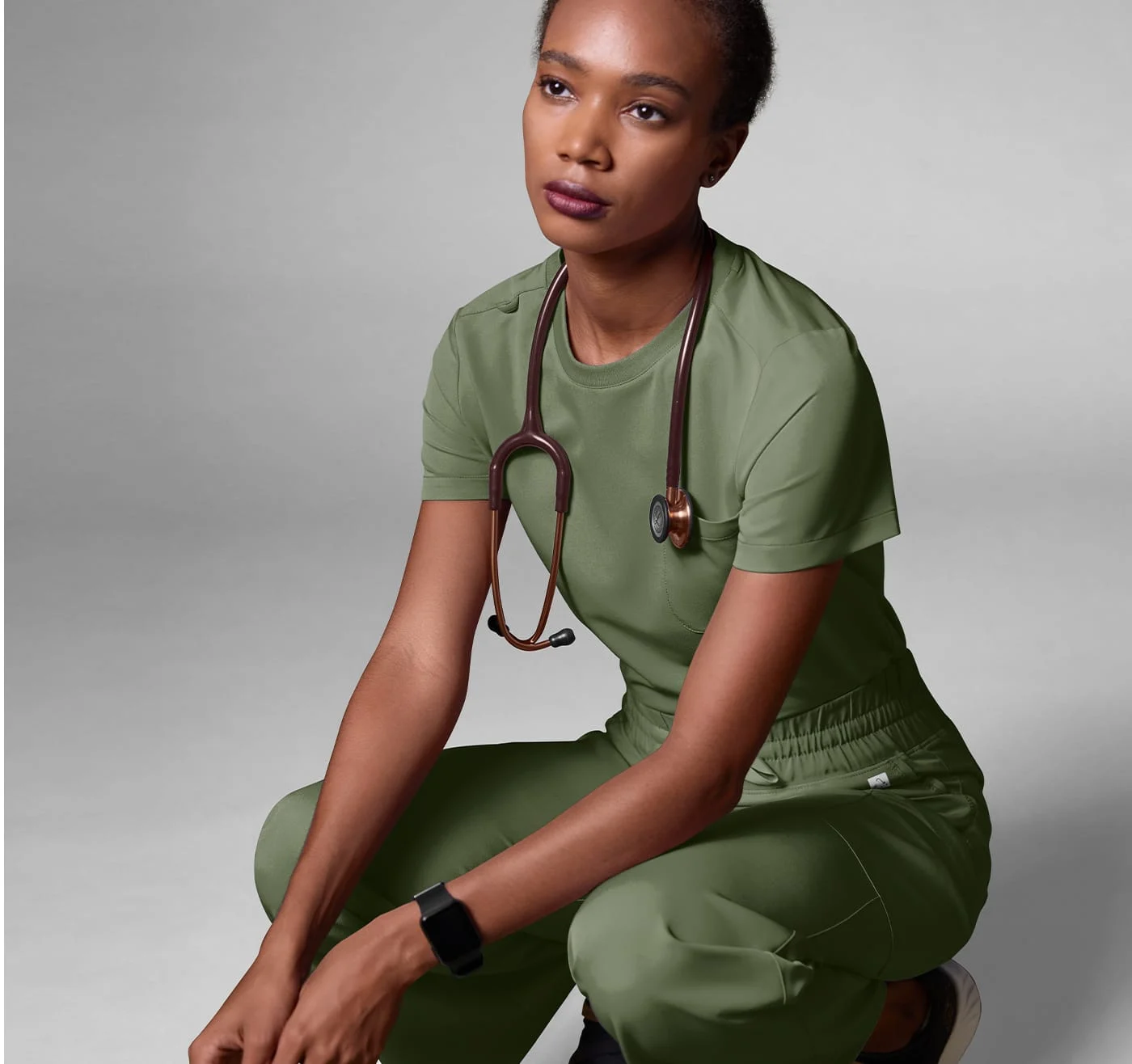 ReSurge Citrine Crew Neck Tuck-In Scrub Tops