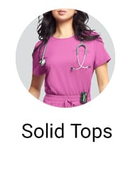 Solid Clearance Scrub Tops 