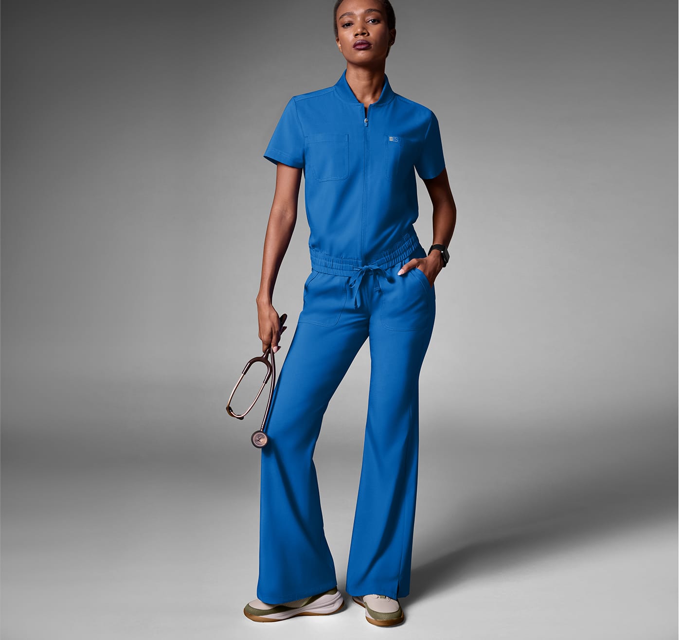 Easy Stretch Nika Top & Sydney Knit Waist Flare Leg Pant