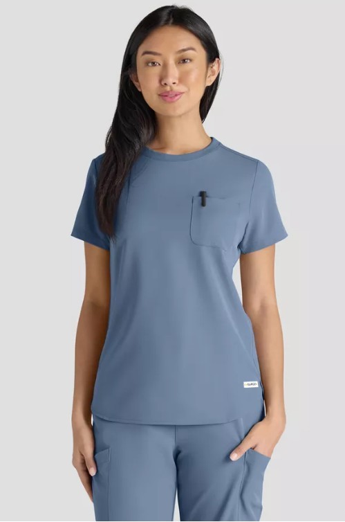 Women's Crew Neck Scrub Tops
