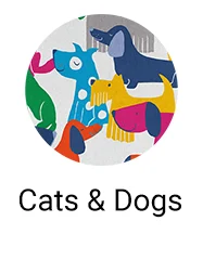 Cats and Dogs Print Scrubs