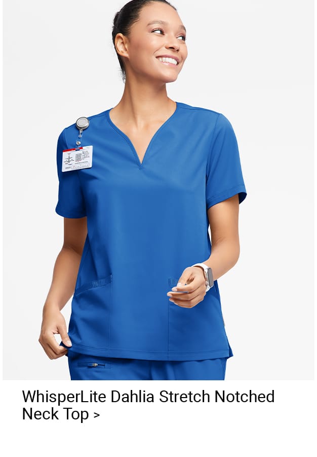 WhisperLite Dahlia Scrub Top 