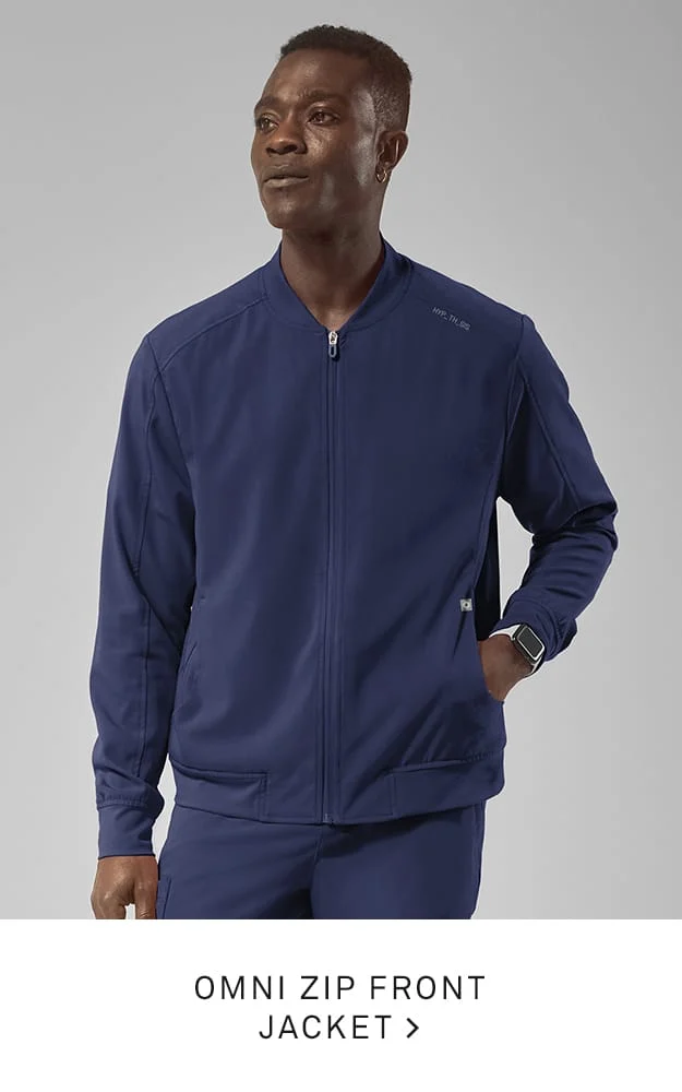 Omni Zip Front Scrub Jacket 