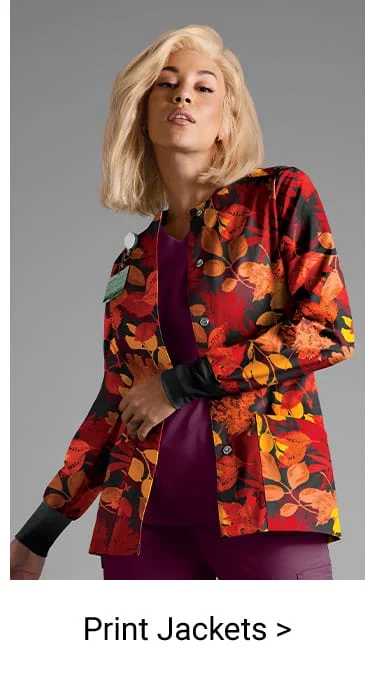 Women’s Print Scrub Jackets 