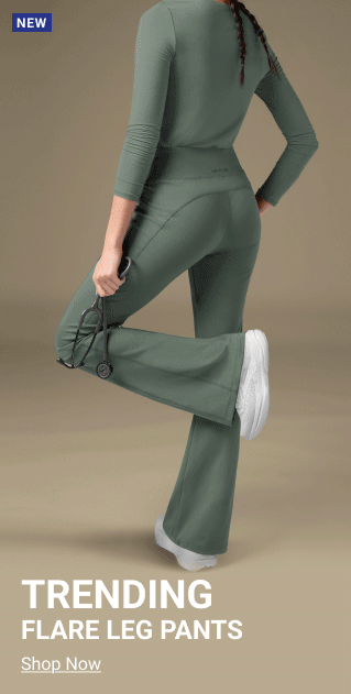 Trending Scrub Pants in Wide Leg and Flare