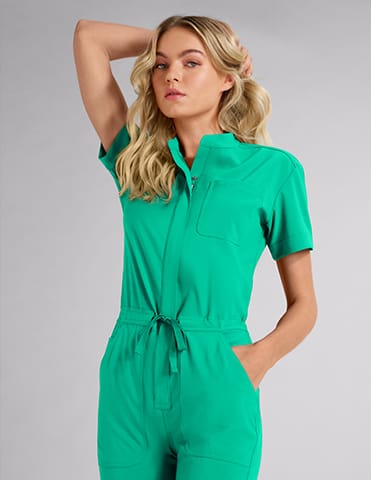 Easy Stretch Allie Women’s Short Sleeve Jumpsuit