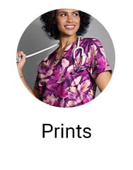 Women’s Print Scrub Tops 