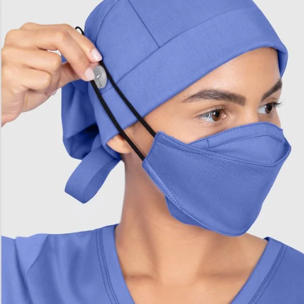 scrub cap and mask