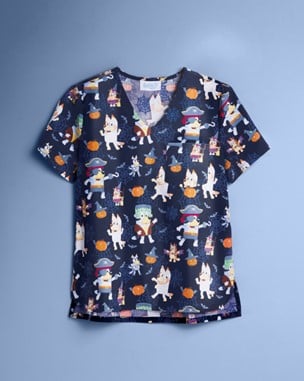 bluey scrub top