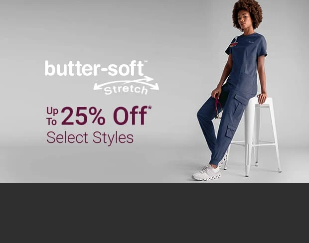 Save on Butter-Soft Stretch Scrubs