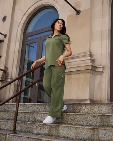 olive green scrubs