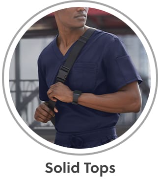 Men’s Solid Scrub Tops 