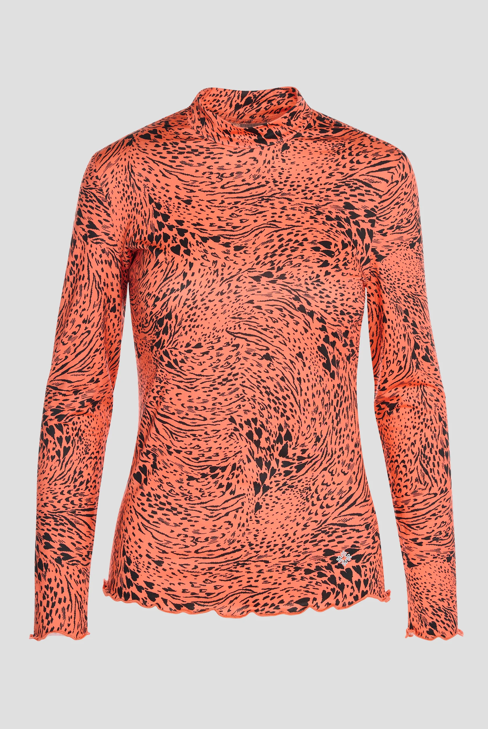 Camiseta médica Med Couture Wild Heart Knit STRETCH con mangas largas para mujer