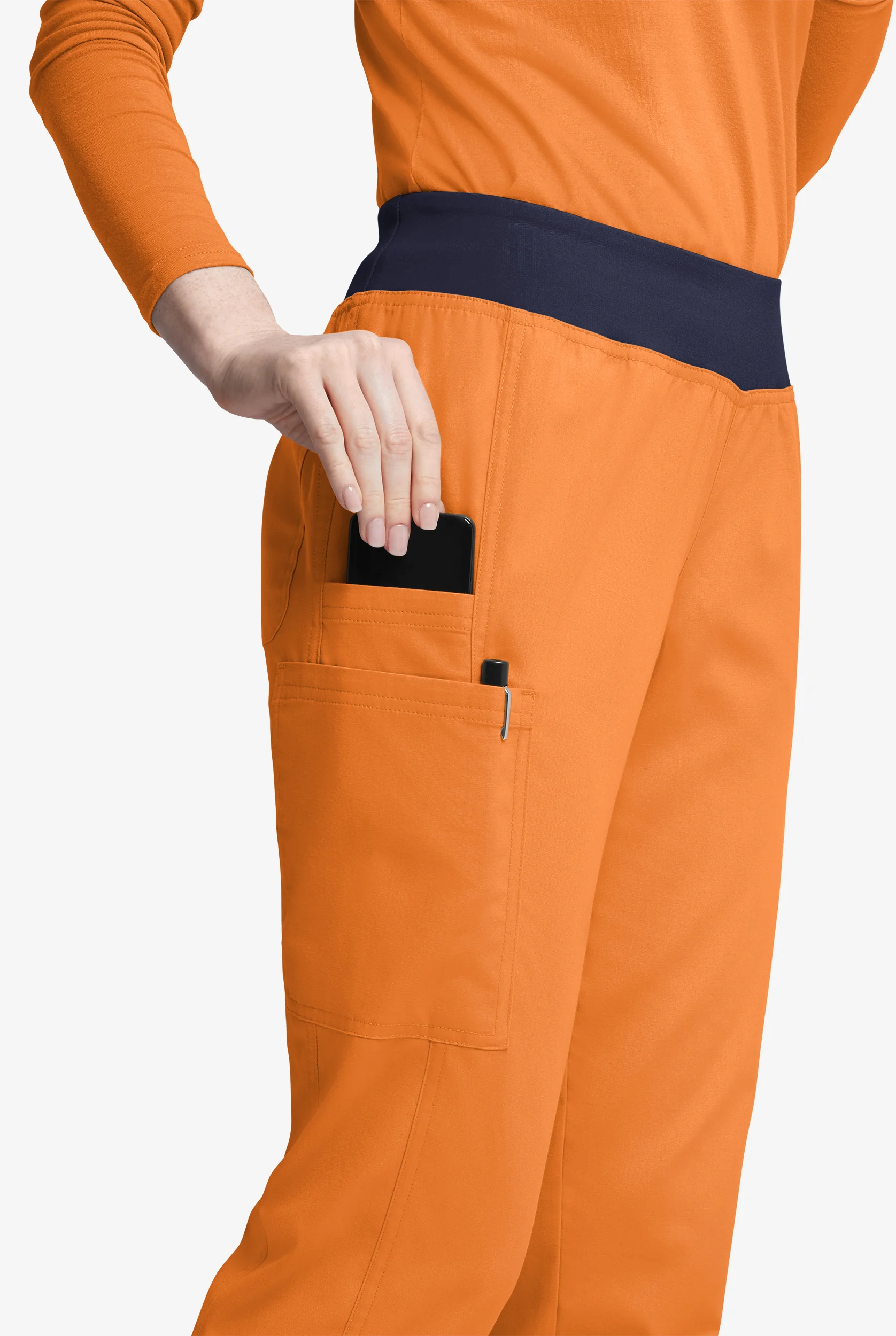 Butter-Soft Originals Women's 5-Pocket Mid Rise Tapered Leg Yoga-inspired Scrub Pants