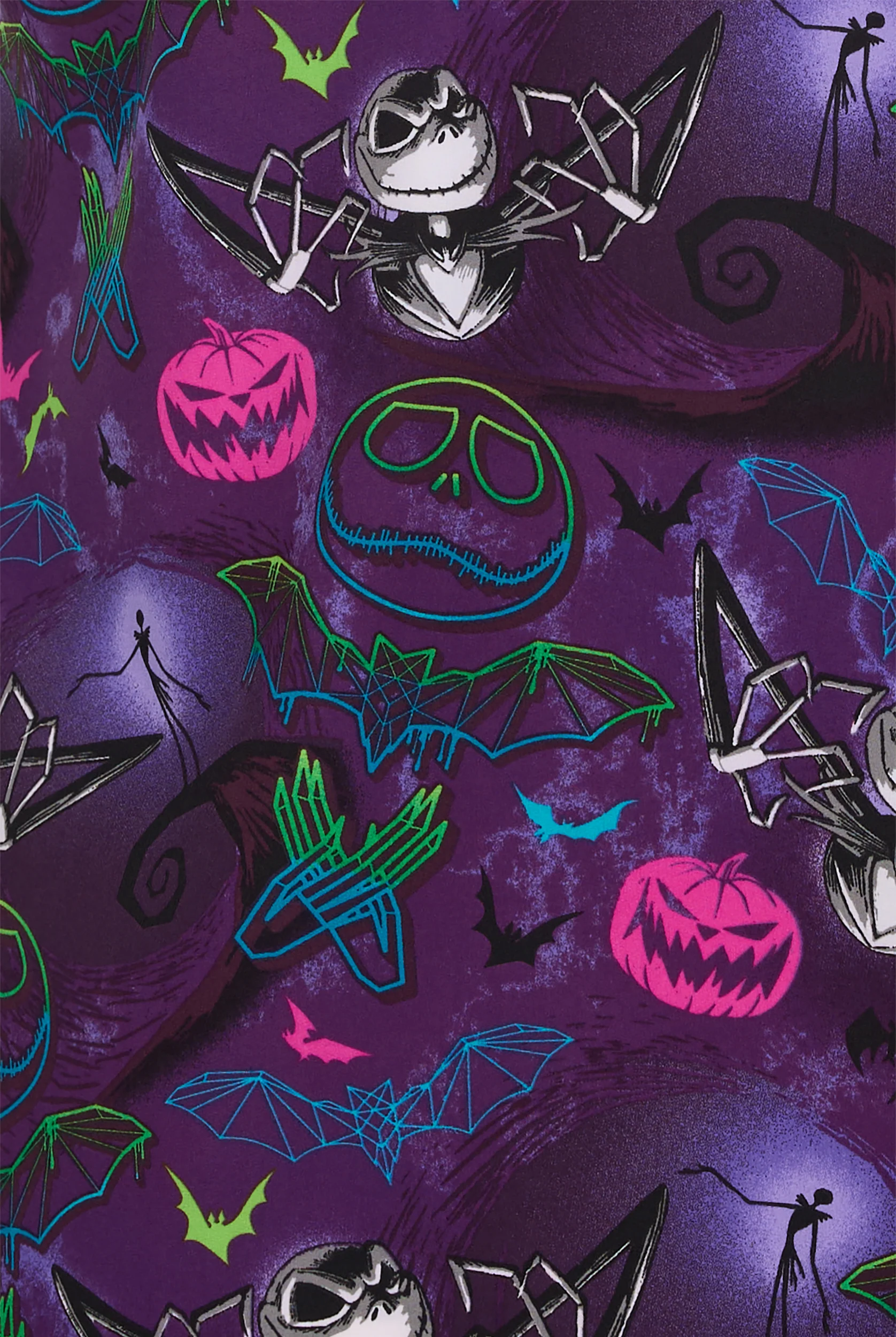 Blusa médica estampada Tooniforms Disney's Ghost-like Charm STRETCH con cuello en V y 2 bolsillos para mujer